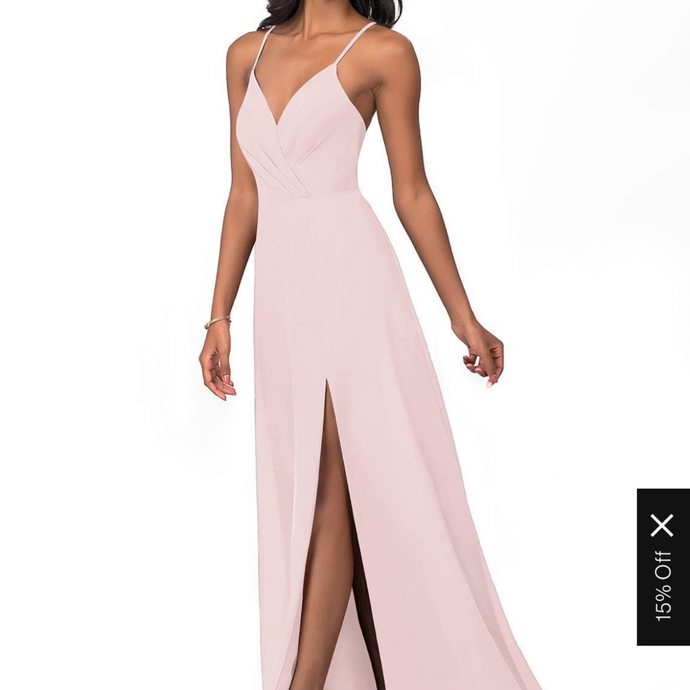 AZAZIE EVERLEIGH
Blushing Pink Flowy Sweetheart Pleated Chiffon Dress